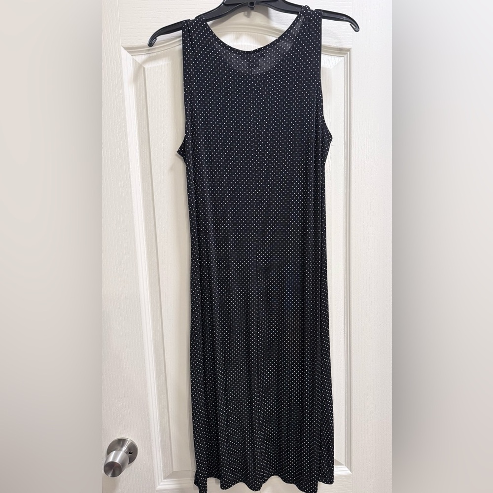 Black Polka Dot Sleeveless Dress Large - Picture 4 of 4